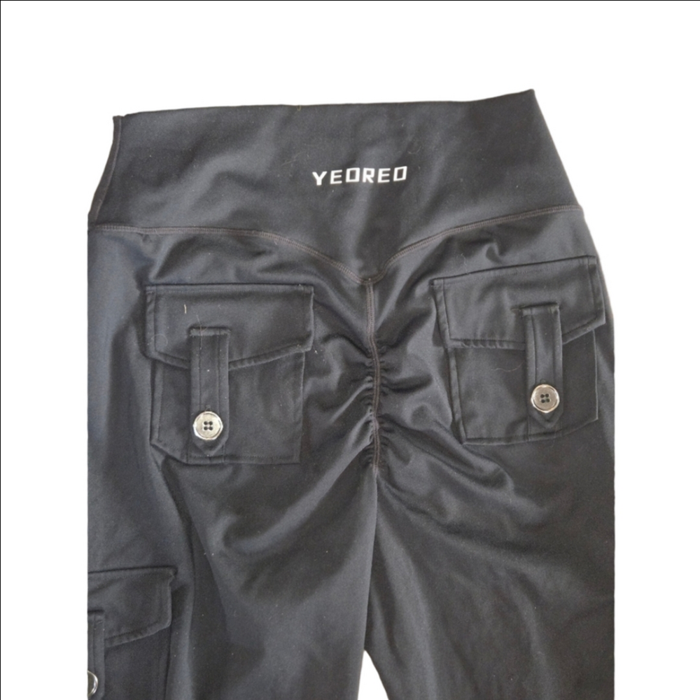 Yeoreo Women's Black Leggings with Pockets